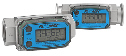 Compteur et débitmètre inox FLOMEC EDM HD S, raccordement taraudé, clamp ou brides; pression maxi 100 bar (207 bars en option) H